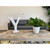 16" Distressed White Wash Wooden Initial Letter Y Sculpture Manufactured Wood