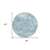 8' Sky Blue And Denim Blue Round Abstract Washable Indoor Outdoor Area Rug