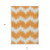 10' X 14' Orange And Ivory Chevron Washable Indoor Outdoor Area Rug