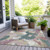 10' X 14' Mauve Beige And Sage Abstract Washable Indoor Outdoor Area Rug