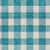 9' X 12' Teal Blue And Gray Plaid Washable Indoor Outdoor Area Rug