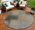 8' Taupe Gray And Beige Round Abstract Washable Indoor Outdoor Area Rug