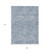 9' X 12' Denim Blue And Ivory Abstract Washable Indoor Outdoor Area Rug Transitional Style - Denim Blue, Ivory Color