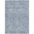 9' X 12' Denim Blue And Ivory Abstract Washable Indoor Outdoor Area Rug Transitional Style - Denim Blue, Ivory Color