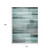 10' X 14' Teal Blue And Ivory Striped Washable Indoor Outdoor Area Rug - Teal Blue, Ivory