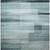 10' X 14' Teal Blue And Ivory Striped Washable Indoor Outdoor Area Rug - Teal Blue, Ivory