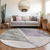 8' Purple Gray And Charcoal Round Abstract Washable Indoor Outdoor Area Rug