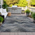 10' X 14' Gray And Silver Abstract Washable Indoor Outdoor Area Rug - Gray, Silver