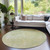 8' Round Gold Round Abstract Washable Non Skid Indoor Outdoor Area Rug