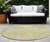 8' Round Gold Round Abstract Washable Non Skid Indoor Outdoor Area Rug