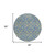 8' Sky Blue And Gray Round Geometric Washable Indoor Outdoor Area Rug