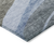 8' Brown Blue And Gray Round Abstract Washable Indoor Outdoor Area Rug