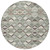 8' Sage And Off White Round Geometric Washable Indoor Outdoor Area Rug