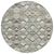 8' Sage And Off White Round Geometric Washable Indoor Outdoor Area Rug