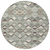 8' Sage And Off White Round Geometric Washable Indoor Outdoor Area Rug