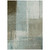 9' X 12' Pale Aqua And Beige Abstract Washable Indoor Outdoor Area Rug