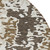 8' Brown And Ivory Round Abstract Washable Indoor Outdoor Area Rug Modern Style - Brown, Ivory Color