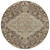 8' Chocolate Beige And Gray Round Oriental Washable Indoor Outdoor Area Rug - Chocolate, Beige, Gray