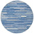 8' Sky Blue Gray And Ivory Round Striped Washable Indoor Outdoor Area Rug