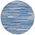 8' Sky Blue Gray And Ivory Round Striped Washable Indoor Outdoor Area Rug