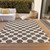 8' X 10' Brown And Ivory Polka Dot Washable Indoor Outdoor Area Rug
