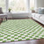 9' X 12' Green And Ivory Geometric Washable Indoor Outdoor Area Rug - Green, Ivory