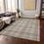 8' X 10' Beige Ivory And Green Plaid Washable Indoor Outdoor Area Rug