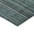 9' X 12' Teal Blue Aqua And Gray Striped Washable Indoor Outdoor Area Rug
