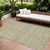 9' X 12' Taupe And Beige Floral Washable Indoor Outdoor Area Rug