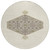 8' Ivory Beige And Gray Round Oriental Washable Indoor Outdoor Area Rug Traditional Style - Ivory, Beige, Gray Color