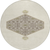 8' Ivory Beige And Gray Round Oriental Washable Indoor Outdoor Area Rug