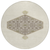 8' Ivory Beige And Gray Round Oriental Washable Indoor Outdoor Area Rug