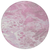 8' Pink And Ivory Round Abstract Washable Indoor Outdoor Area Rug