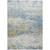 9' X 12' Blue Green And Ivory Abstract Washable Indoor Outdoor Area Rug