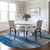 8' Blue Round Abstract Washable Indoor Outdoor Area Rug