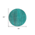 8' Round Teal Round Striped Washable Non Skid Indoor Outdoor Area Rug