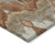 8' Orange Beige And Copper Round Ikat Washable Indoor Outdoor Area Rug