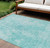 10' X 14' Teal Blue And Ivory Abstract Washable Indoor Outdoor Area Rug Transitional Style - Teal Blue, Ivory Color