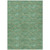 10' X 14' Sage Fern Green And Peach Geometric Washable Indoor Outdoor Area Rug