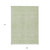 9' X 12' Artichoke Green And Ivory Chevron Washable Indoor Outdoor Area Rug