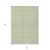 9' X 12' Artichoke Green And Ivory Chevron Washable Indoor Outdoor Area Rug