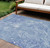 10' X 14' Sky Blue And Navy Blue Abstract Washable Indoor Outdoor Area Rug - Sky Blue, Navy Blue