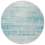 8' Teal Blue Aqua And Ivory Round Abstract Washable Indoor Outdoor Area Rug