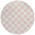 8' Pink And Gray Round Polka Dot Washable Indoor Outdoor Area Rug