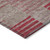 8' X 10' Burgundy Pink And Blush Striped Washable Indoor Outdoor Area Rug
