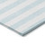 8' Round Sky Blue Round Striped Washable Non Skid Indoor Outdoor Area Rug