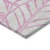 8' Pink And Beige Round Floral Washable Indoor Outdoor Area Rug
