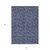8' X 10' Navy Blue Denim Blue And Ivory Floral Washable Indoor Outdoor Area Rug