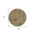8' Taupe Green And Gold Round Trellis Washable Indoor Outdoor Area Rug