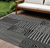 8' X 10' Black And Ivory Geometric Washable Indoor Outdoor Area Rug